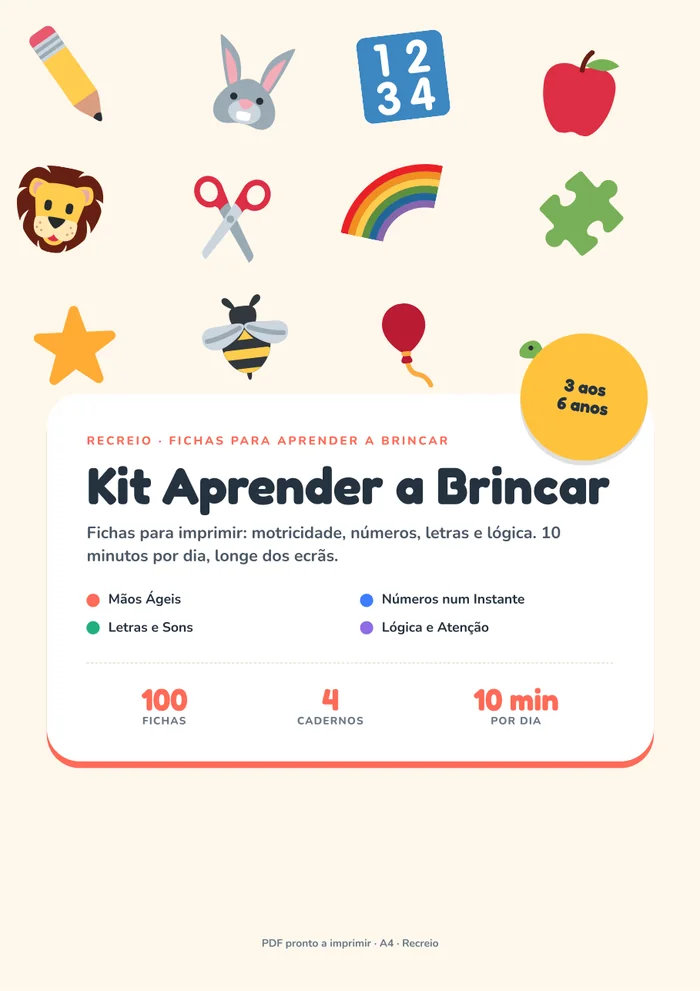 Capa do Kit Aprender a Brincar